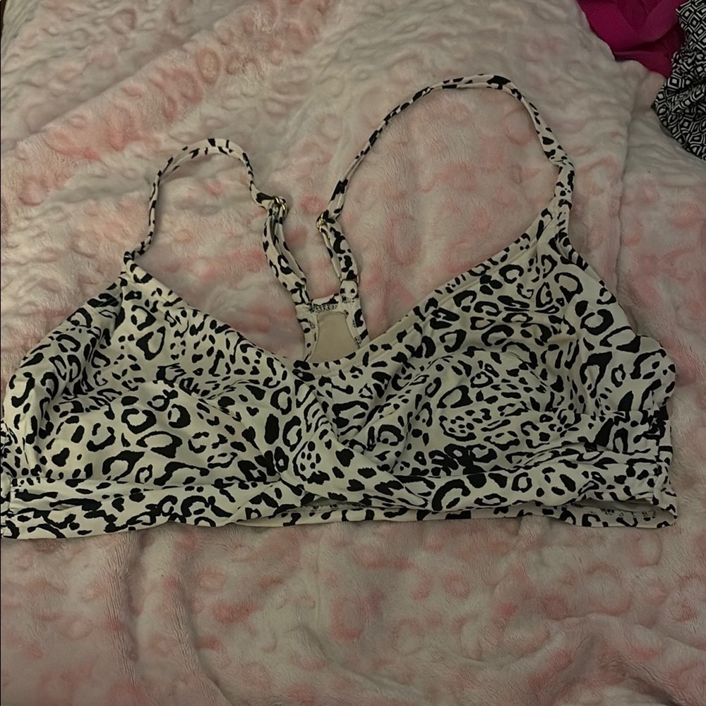 Snow Leopard Print Women's Bikini Top
